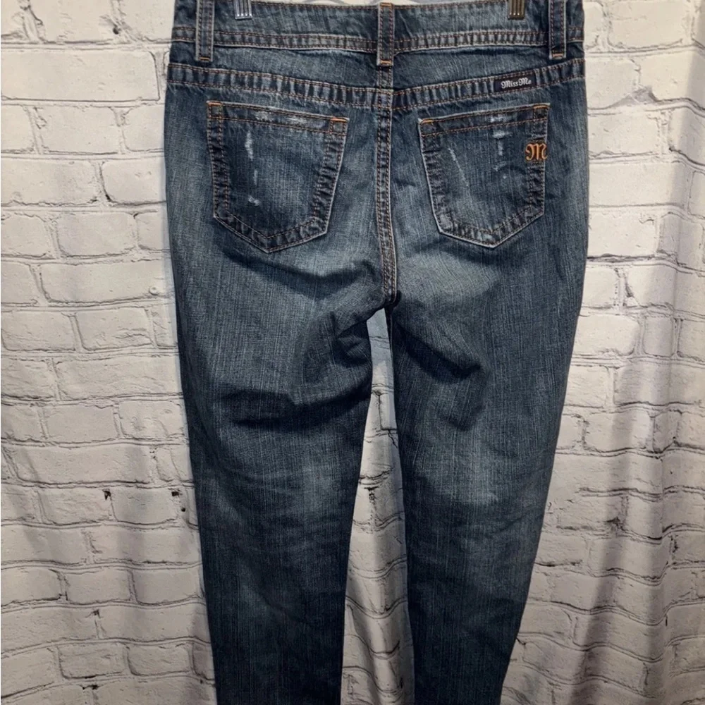 Miss Me Boyfriend Medium Wash Distressed Ankle Denim Jeans Women’s Size 27